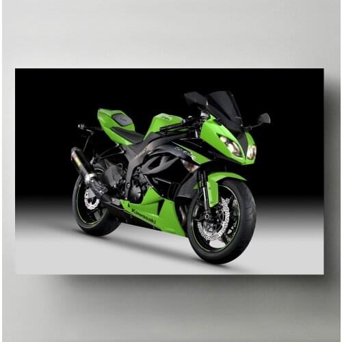Modern Canvas Paintings Superbike Kawasakis Ninja ZX-6R Motorcycle Wall Art Picture Posters and Prints for Living Room Decor