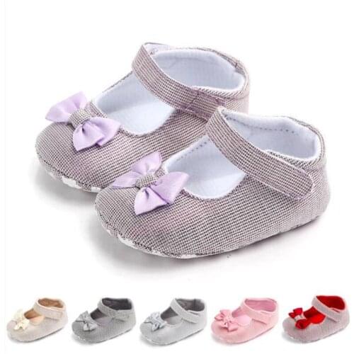 Lovely Bowknot Baby Shoes Infants Soft Sole Girls First Walkers Antislip Baby Princess Shoes