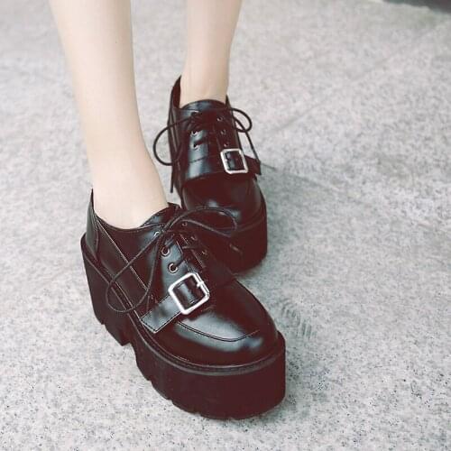 Spring Autumn Gladiator Shoes Woman Thick Heel fall shoes Women Pumps lace up High Heels office shoes women prom shoes LJA943