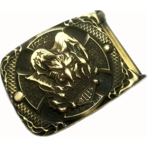 Handmade eagle Pattern High-grade Brass Belt Buckle ｜ Mens Belt Head ｜ Belt Accessories