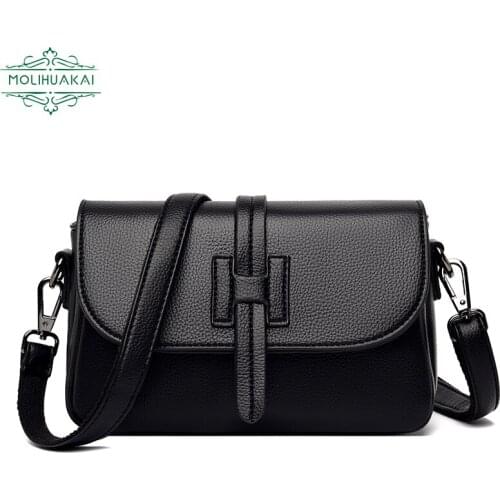 Ladies Soft PU Leather Shoulder Bag Fashion And Elegant Girl Flip Messenger Bags Simple Femme Sac A Main Casual Bolsa Feminina