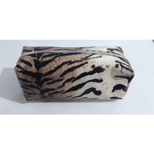 Womens Handbag Summer Winter For Cream Coffee Leopard Striped Mixed Pattern Colorful Multi-Purpose Makeup Bag-GIFT