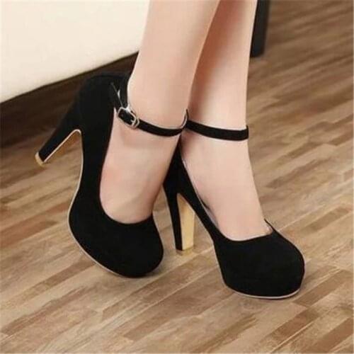 2021 woman Pumps autumn thick heel shoes ol high-heeled shoes female the trend of ultra high heels female shoes