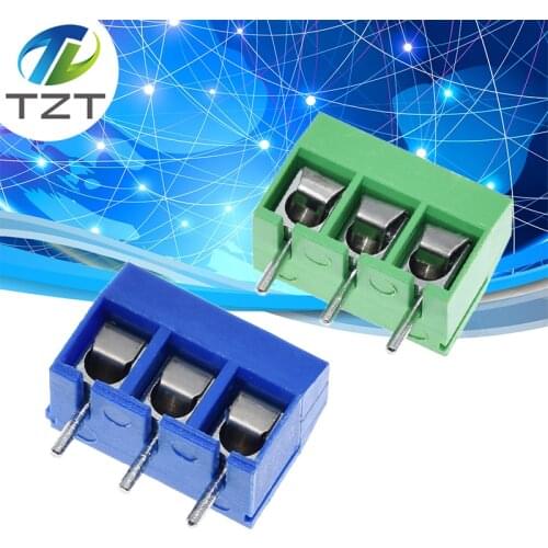 10pcs KF301-3P 301-3P 3P 3 Pin Plug-in Screw Terminal Block Connector 5.08mm Pitch 2 Pin Screw Terminal Block good