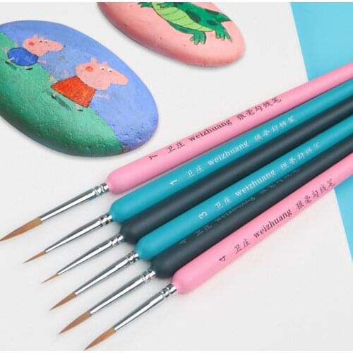 11 pcs type Hook line pen watercolor soft hair oil painting extra fine Hand Painted brush gouache acrylic painting Art Supplies