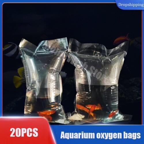 20PCS Aquarium Breathing Bags Breathing Bags Transport Packing Bag Fish Shrimp Aquarium Fish Delivery Inflatable Bag