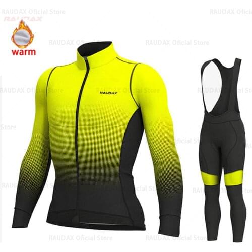 2021 Cycling Jersey Pro Team Winter Fleece Cycling Clothing MTB Cycling Bib Pants Set Ropa Ciclismo Triathlon