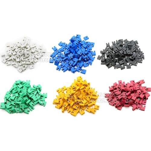 100PCS Pitch 2.4mm Pin Header jumper shorted cap & Headers & Wire Housings Black yellow white green red blue For Arduino