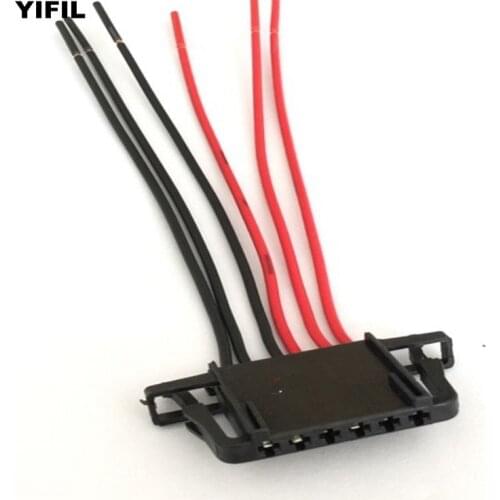 4pcs/lot 6 Pin/Way Electronic Accelerator Pedal Plug Connector Socket Housing With Pigtail For AUDI VW Golf Jetta 3B0972706