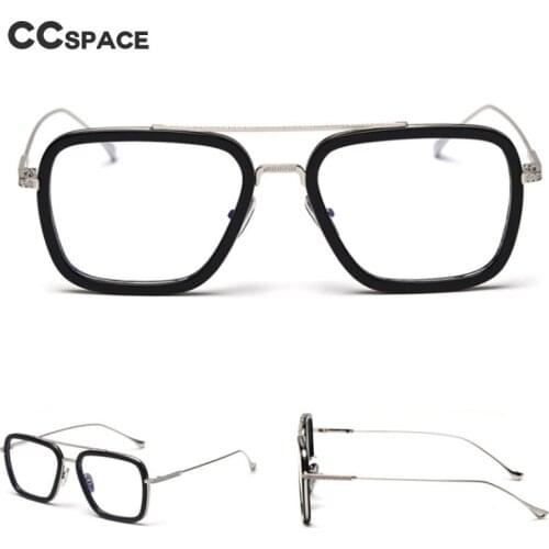 49444 Retro Metal Square Glasses Frame Men and Women Fashion Optical Computer Eyeglasses