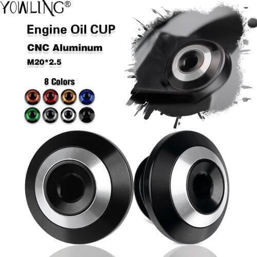 For DUCATI 749 DARK 749DARK 2004 2005 2006 M20*2.5 Motorcycle Accessories CNC Aluminum Engine Oil Filter Cup Plug Cover Screws