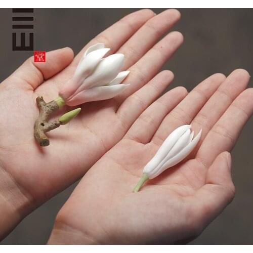 Home Decor Magnolia Flower Tea Favors Fragrant Inserts Exquisite Ornaments Color Changing Sets Table Creative Zen Chinese Tea Ул