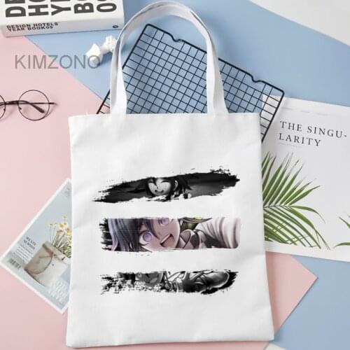 Danganronpa shopping bag recycle bag jute bag shopper shopper eco shopping bag bolsa compra woven tote cloth custom
