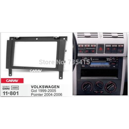 Double Din Fascia for VOLKSWAGEN Gol 1999-2005; Pointer 2004-2006 Stereo Panel Dash Kit