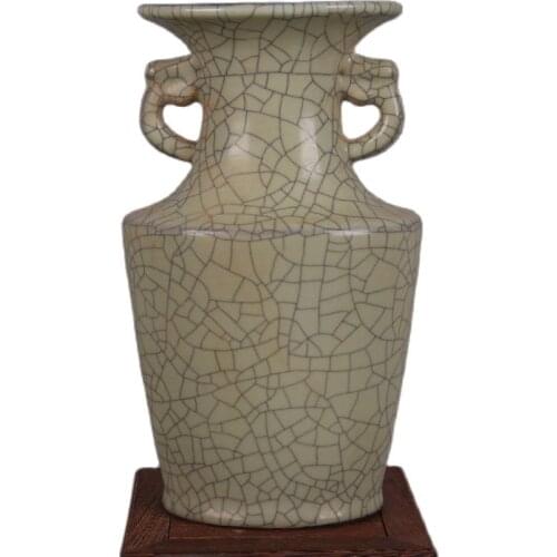 Collection of grey and blue glaze animal ear bottle in Song Dynasty of China