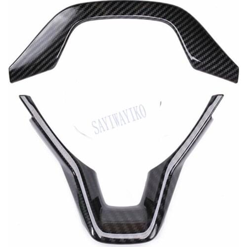 2PC Steering Wheel Trim Stickers Carbon Fiber Styles Suitable For Honda Accord 2018 2019 Interior Mouldings