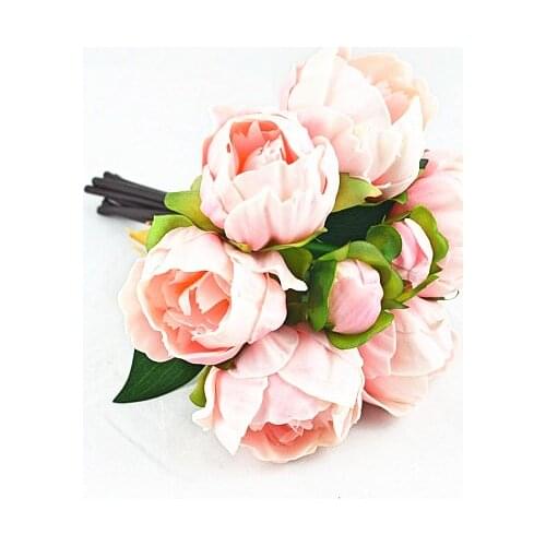 Blush Pink Peonies Real Touch Flowers For Silk Bridal Bouquets Bridesmaids Wedding Flowers Centerpieces