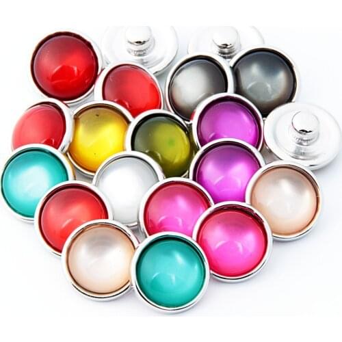 10pcs/lot Round 12mm Snap Buttons Jewelry Artificial Glass Opal stone snap buttons charms fit DIY Snap Bracelet/EARRINGS NGB001