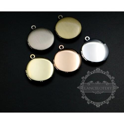 20MM rose gold,silver,gold,bronze,antiqued silver brass round photo locket vintage style photo locket pendant charm 1111059