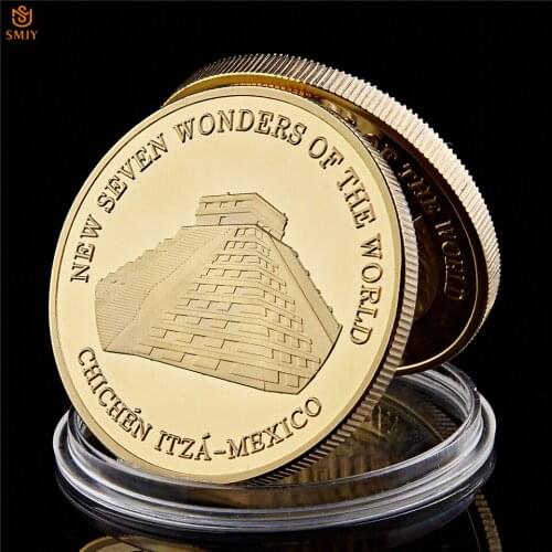 Mexico Chichen-Itza New World Seven Wonders Euro Gold Metal Collectibles Coin