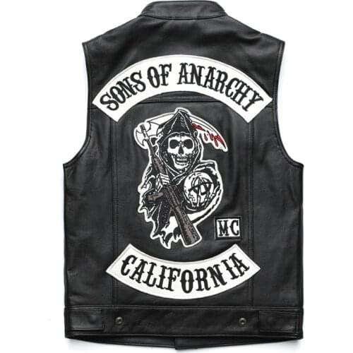 MIOVIOHIO Men's Leather Vests