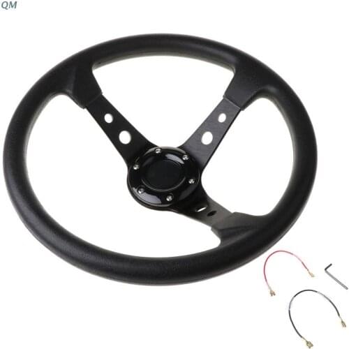Car Modification Sport Steering Wheel Universal 14 inch/350MM PVC Leather Auto Racing Steering Wheels 13MF