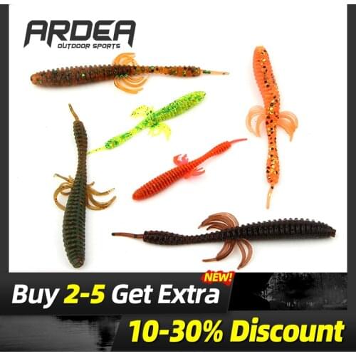 ARDEA fishing soft lure 45mm/75mm 12pcs bag Fishing Artificial Silicone Bass Pike Minnow Swimbait Plastic Baits Worm lure