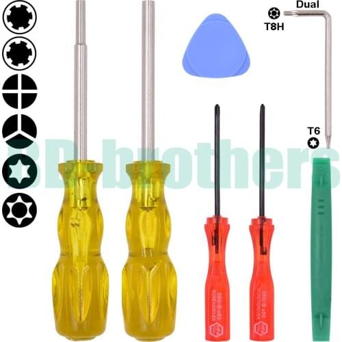 7 in 1 Tools Kit With Handle 3.8 4.5 mm Security Screwdriver Game Bit 2.5Y T6-T8H Set for Nintendo Switch Screwdriver 20set/lot