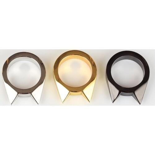 2020 New Shine Color Self-Defense Rings Portable Finger Weapons Survival Outdoor Emergency Glass Breaking Punk Rings Protector