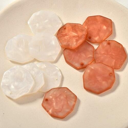 New arrived 50pcs/lot color printing geometry irregular shape acrylic beads diy jewelry earring/garment accessory