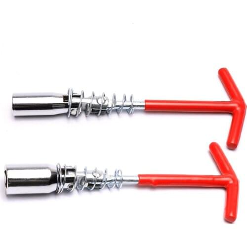 New Arrival Universal Car 16mm/0.6" 21mm Spark Plug Removal Tool Spanner Socket Wrench T-Handle T-Bar 220mm/8.8" T Grip Handle