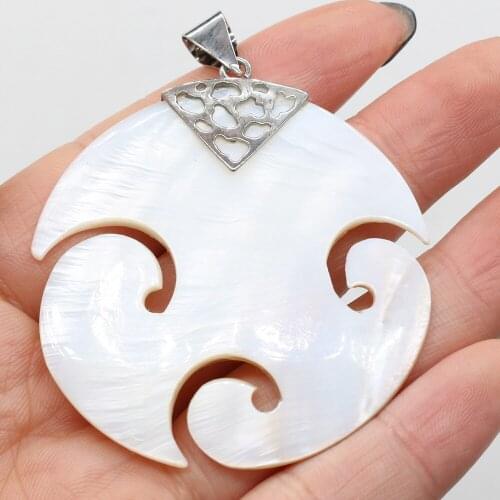 Natural Shell Pendant Round shape Mother of Pearl Exquisite charms For jewelry making DIY Necklace earring accessories