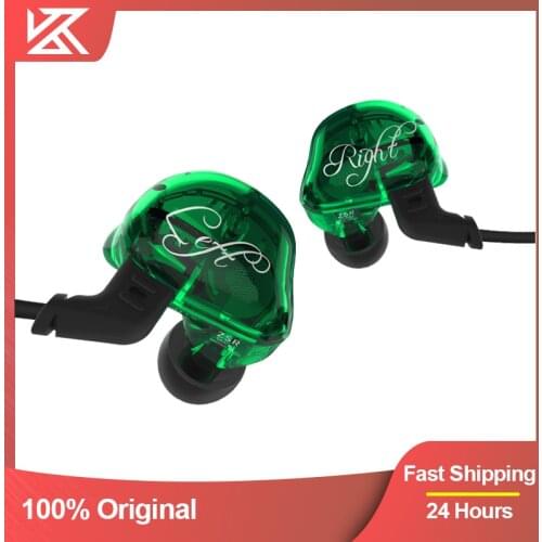 KZ ZSR Hybrid Technology 2BA+1DD Wired Earphone In Ear Cancelling Earbuds Hybrid Headset Bass Detachable Audio Cable Headphones