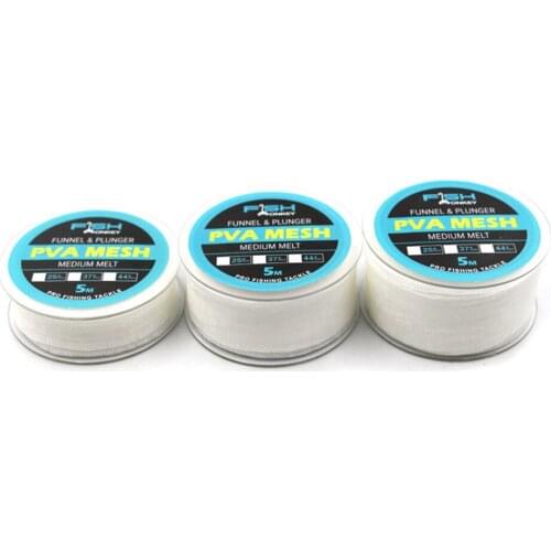 PVA Water Mesh Soluble Fishing 5m Carp Fishing Feeder Trap Bait Net Bags Water-soluble Fishing Bait Net