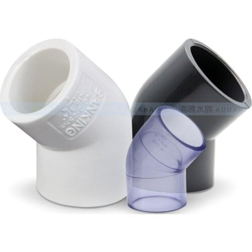 SANKING 20/25/32/40/50/63/75/90/110mm 45degree elbow aquarium tank connector pipe joint