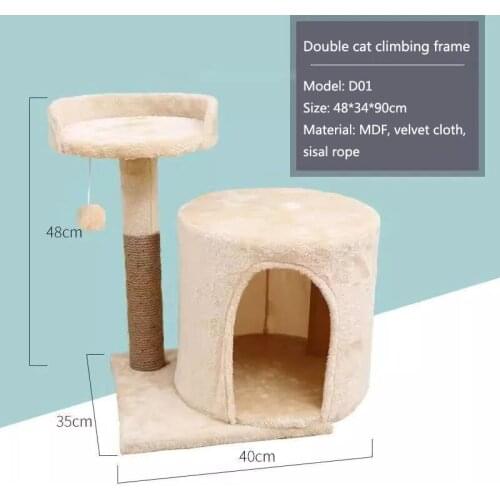 Sisal Cat Climbing Frame Cat Scratching Board Toy Wear-resistant Claw Sharpener Cat Scratching Post Cat Supplies