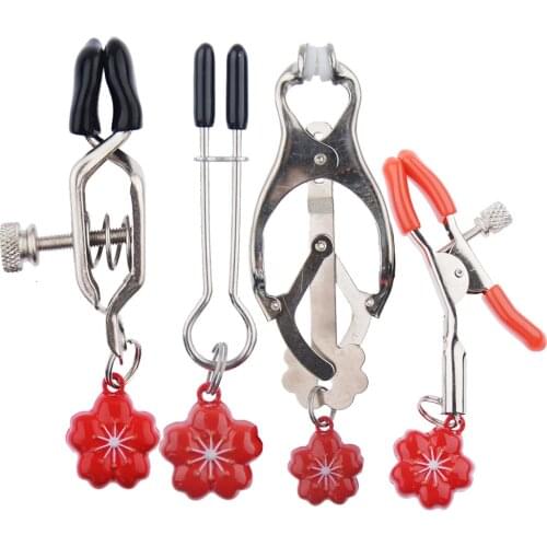 Nipple Clamps Correction Nipple Clip Cherry Blossom Bell Pendant Nipple Clip