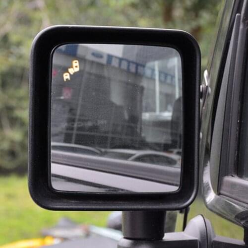 Rear View Mirror Anti-rain Free Fog LED Indicator Function Alarm Radar System Blind Spot Detctive Sensor For Wrangler JK JL