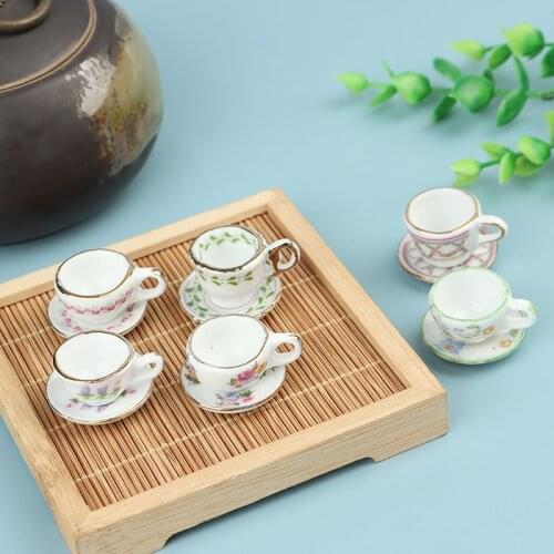 1Pc Kitchen Doll Accessories Dollhouse Miniature Coffee Cup For Kitchen Room Food Drink Home Tableware Decors