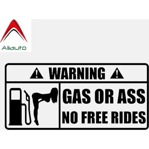 Aliauto Warning Car Sticker Gas or Ass Vinyl Accessories PVC Decal for Passat B6 Lada Vesta Peugeot 307 Passat B5 Lada,15cm*7cm