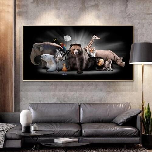 Diamond embroidery Modern art, animal family full square round drill diamond painting 5d diy diamond mosaic home decor GG4873