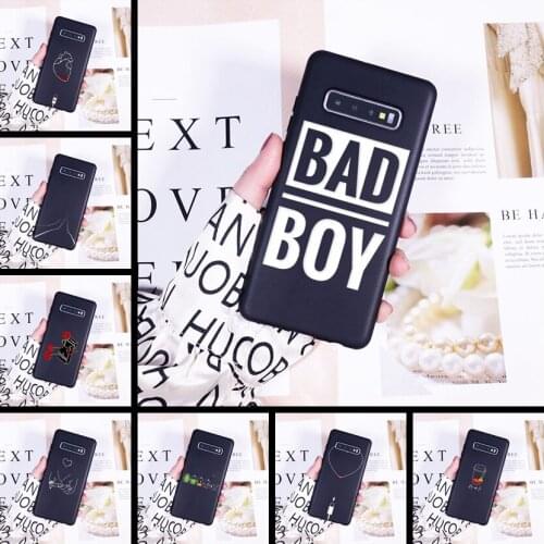 Phone Case For Samsung Galaxy Note 10 Pro Silicone Soft Black Heart Funny Back Cover For Samsung Galaxy S10E S10 Plus 5G Case