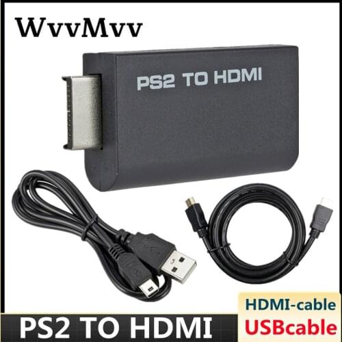 For PS2 To HDMI-compatibale 480i/480p/576i Audio Video Converter Adapter With 3.5mm Audio Output Supports ForPS2 Display Modes