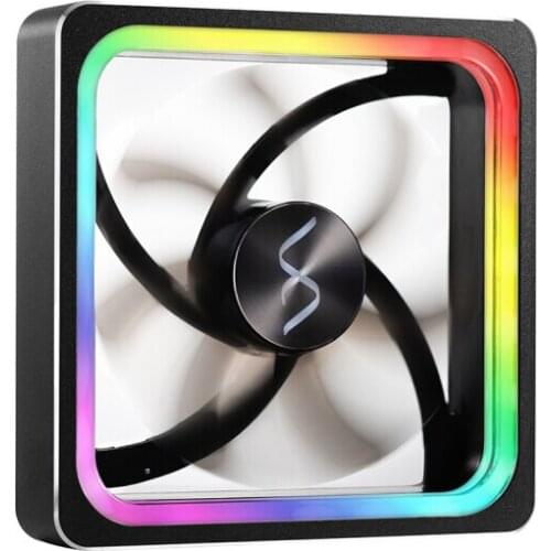 Fuxk Customized Airfan120rgb Light Effect Aluminum Alloy Hidden Screw Design High Performance Mute Fan