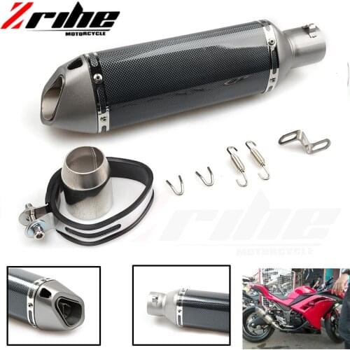 For yamaha suzuki bmw Fiber Color 35-51mm Motorcycle Exhaust Muffler Moto Exhaust CB400 TMAX530 tmax500 CBR125 Z800 z750 z1000