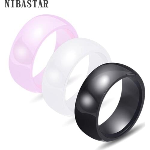 Hot Sale 3 colour 8mm Polished Ceramic Rings For Men Women Engagement Wedding Rings Jewelry Accessories Online Shopping