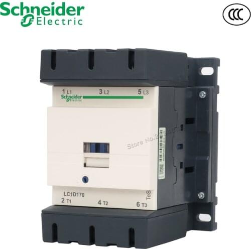 170A AC Contactor 90KW-380V 3P 50/60Hz 110V 220V 380V AC Coil Voltage 3NO LC1D AC3 Contactors Schneider LC1D17000M7C