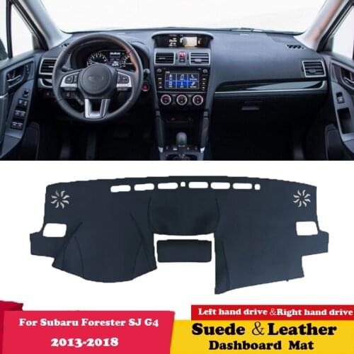 For Subaru Forester SJ G4 2013 2014 2016 -2018 Leather Dashmat Dashboard Cover Pad Dash Mat Carpet Car-Styling Accessories Suede