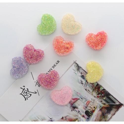 Fridge magnet 20mm heart shape shiny candy strong magnet kids like colorful whiteboard decoration magnetic sticker paper fixer