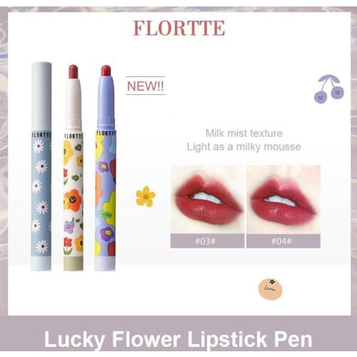 FLORTTE 8 Colors Matte Velvet Lipstick Pen Waterproof Long-lasting Lipstick No Fading Durable Lip Liner Pen Cosmetic Hot TSLM2